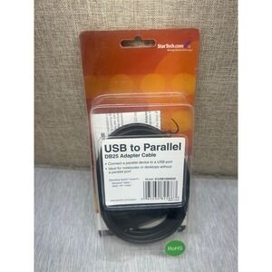StarTech USB to Parallel DB25 Adapter Cable ICUSB1284D25 Black New Sealed